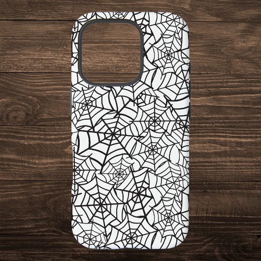 Schwarz-Weiß-Spinnennetzmuster Case-Mate iPhone Hülle