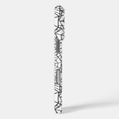 Schwarz-Weiß-Spinnennetzmuster Case-Mate iPhone Hülle (Rückseite / Rechts)