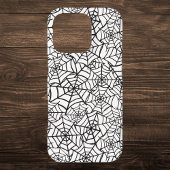 Schwarz-Weiß-Spinnennetzmuster iPhone Hülle
