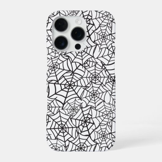 Schwarz-Weiß-Spinnennetzmuster iPhone Hülle (Rückseite)