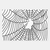 Schwarz-Weiß-Spinnwebseiten Geschenkpapier Set (Vorderseite 2)