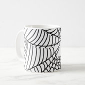 Schwarz-Weiß-Spinnwebseiten Kaffeetasse (Vorderseite Links)