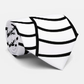 Schwarz-Weiß-Spinnwebseiten Krawatte (Gerollt)