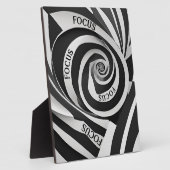 Schwarz-Weiß-Spiral "Focus" Fotoplatte (Seite)