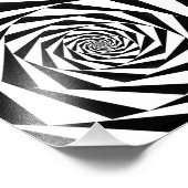 Schwarz-Weiß-Spiral Fotodruck (Ecke)