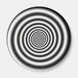 Schwarz-Weiß-Spiral-optische Illusion Magnet