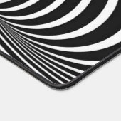 Schwarz-Weiß-Spiral Schreibtischunterlage (Ecke)