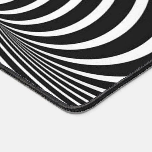 Schwarz-Weiß-Spiral Schreibtischunterlage (Ecke)
