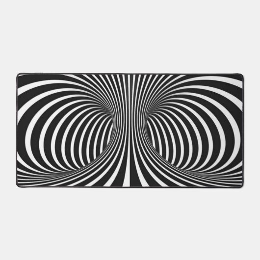 Schwarz-Weiß-Spiral Schreibtischunterlage (Vorderseite)