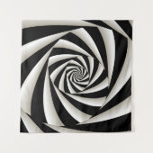 Schwarz-Weiß-Spiral Wandteppich (Vorderseite)