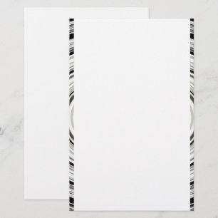 Schwarz-Weiß-Spirale Briefpapier