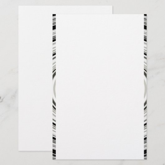Schwarz-Weiß-Spirale Briefpapier (Vorne/Hinten)