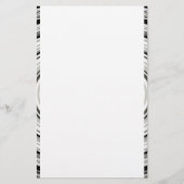 Schwarz-Weiß-Spirale Briefpapier (Vorderseite)