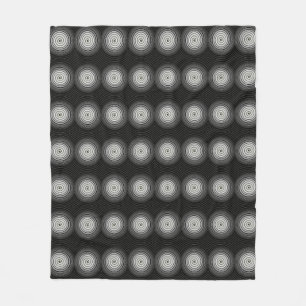 Schwarz-Weiß-Spirale Fleecedecke
