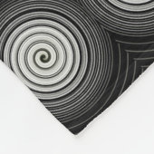Schwarz-Weiß-Spirale Fleecedecke (Ecke)