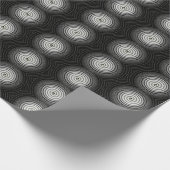 Schwarz-Weiß-Spirale Geschenkpapier (Ecke)