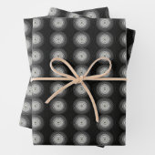 Schwarz-Weiß-Spirale Geschenkpapier Set (Beispiel)