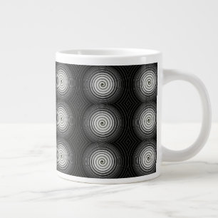 Schwarz-Weiß-Spirale Jumbo-Tasse
