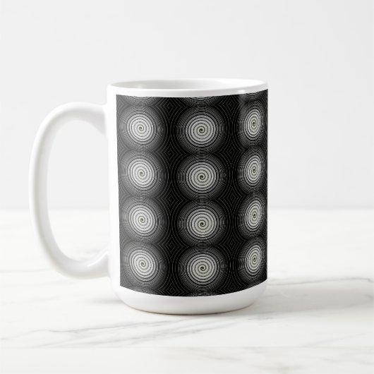 Schwarz-Weiß-Spirale Kaffeetasse (Links)