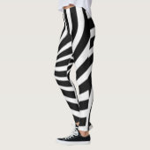 Schwarz-Weiß-Spirale Leggings (Links)