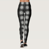 Schwarz-Weiß-Spirale Leggings (Rückseite)