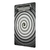 Schwarz-Weiß-Spirale Mini Klemmbrett (Gewinkelt2)