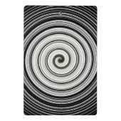Schwarz-Weiß-Spirale Mini Klemmbrett (Rückseite)