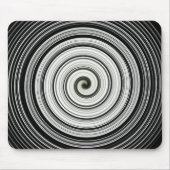 Schwarz-Weiß-Spirale Mousepad (Vorne)