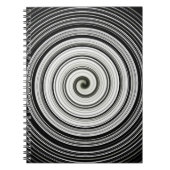 Schwarz-Weiß-Spirale Notizblock (Vorderseite)