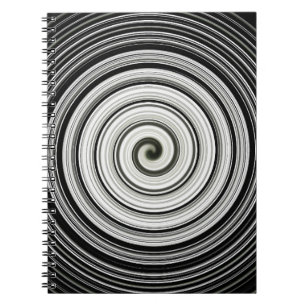 Schwarz-Weiß-Spirale Notizblock