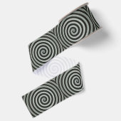 Schwarz-Weiß-Spirale Ripsband (Rückseite)