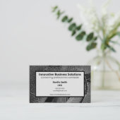 Schwarz-Weiß-Spiralen mit Partikel High Tech IT Visitenkarte (Stehend Vorderseite)