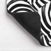 Schwarz-Weiß-Spiralen Mousepad (Ecke)