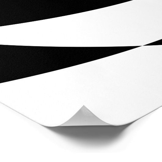 Schwarz-Weiß-Spiralen Poster (Ecke)