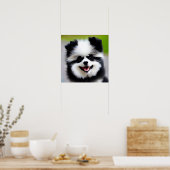 Schwarz-Weiß-Spitz-Poster Poster (Küche)