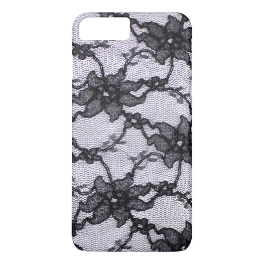 Schwarz-Weiß-Spitze Case-Mate iPhone Hülle (Rückseite)