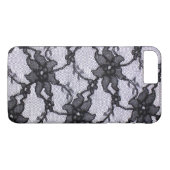 Schwarz-Weiß-Spitze Case-Mate iPhone Hülle (Rückseite (Horizontal))