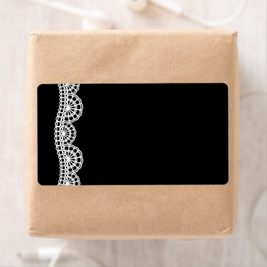 Schwarz-Weiß-Spitzen-Hochzeitsplatten (Insitu)