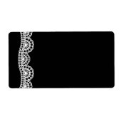 Schwarz-Weiß-Spitzen-Hochzeitsplatten (Vorne)