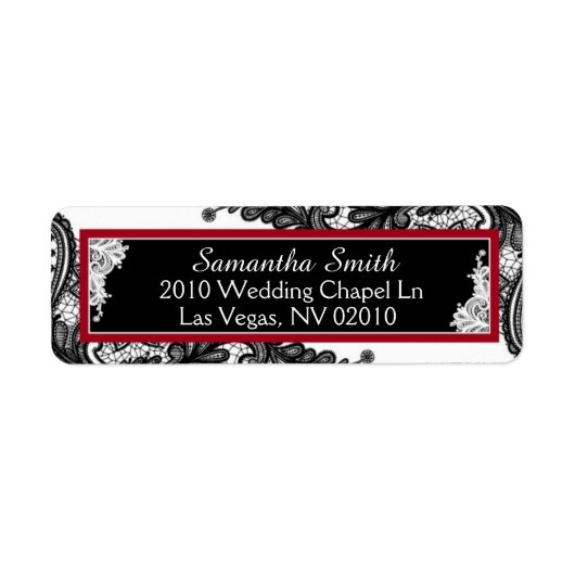 Schwarz-Weiß-Spitzen-Hochzeitstempel (Vorne)