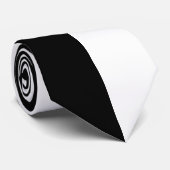 Schwarz-Weiß-Split-Farbd design Krawatte (Gerollt)