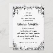 Schwarz-Weiß-Spooky Halloween-Einladung Einladung (Vorderseite)