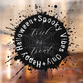 Schwarz-Weiß-Spooky-Trick oder Treat Halloween Fensteraufkleber (Blatt 2)