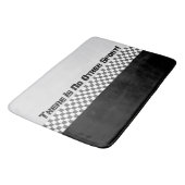 Schwarz-Weiß-Sport Badematte (Schrägansicht)