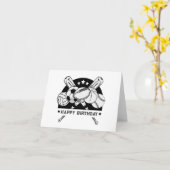 Schwarz-Weiß-Sport zum Geburtstag Karte (Gelbe Blume)