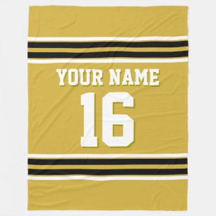 Schwarz-weiß Sports Jersey Fleecedecke