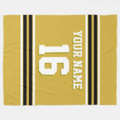 Schwarz-weiß Sports Jersey Fleecedecke (Vorderseite (Horizontal))