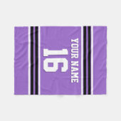 Schwarz-weiß Sports Jersey Fleecedecke (Vorderseite (Horizontal))