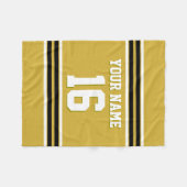 Schwarz-weiß Sports Jersey Fleecedecke (Vorderseite (Horizontal))