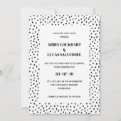 Schwarz-Weiß-Spot Moderner Hochzeitstag Einladung (Vorderseite)